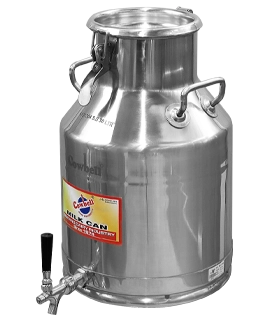 Lechero de acero inoxidable con llave Cowbell