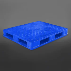 Palet plástico liso con base perimetral